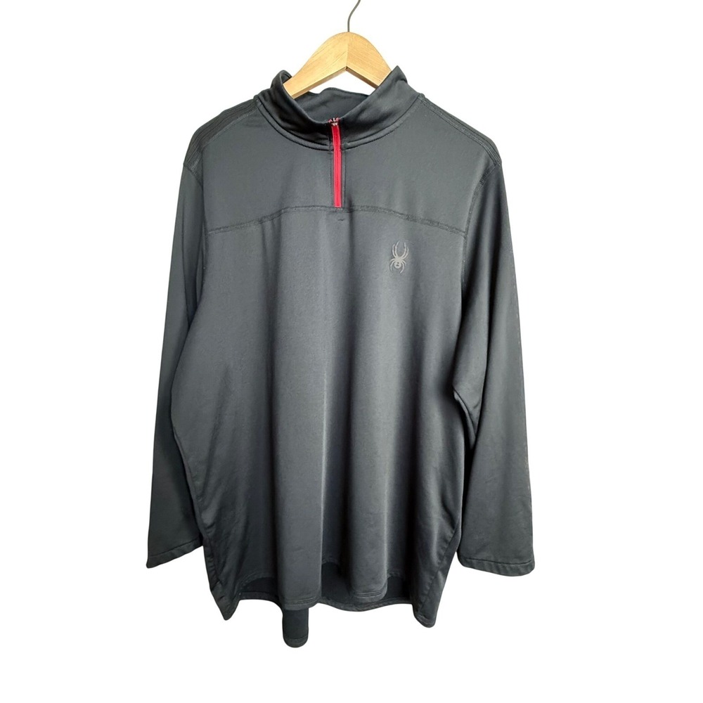 Spyder Active‎ 1/4 Zip Pullover Men's XL Gray Long Sleeve Activewear Top